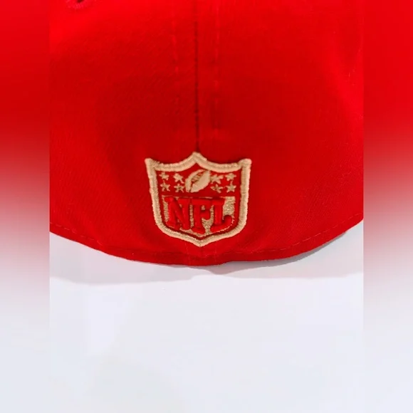 SF 49ERS RED Fitted Hat with THE BAY AREA 49ERS CALI PATCH. Unisex. - Picture 10 of 10